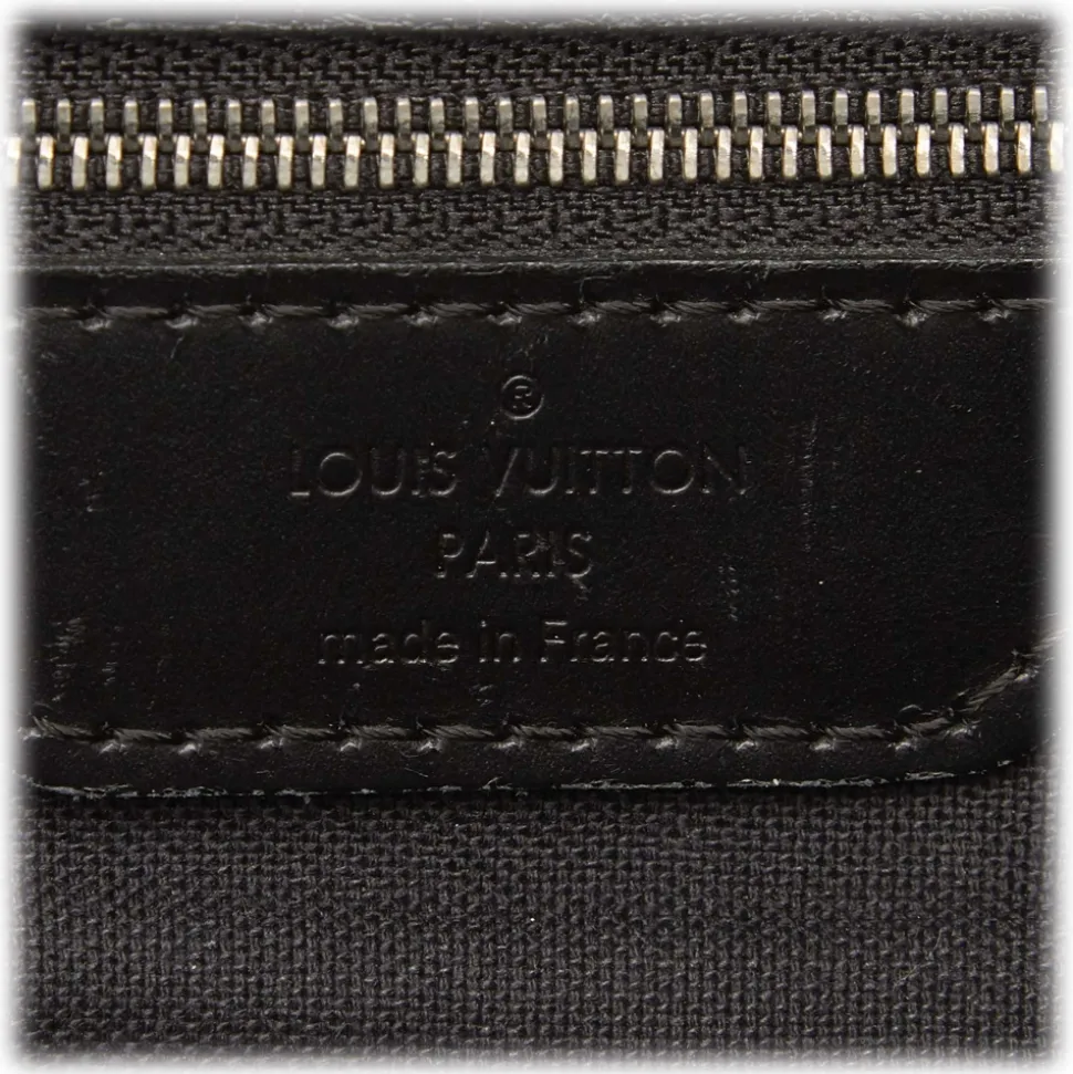 Louis Vuitton Vintage - Damier Graphite Sac Leoh Bag - Black Gray - Damier Canvas and Leather Handbag - Luxury High Quality - Avvenice