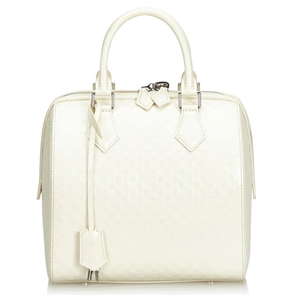 Louis Vuitton Vintage - Damier Facette Speedy Cube PM Bag - White - Damier Leather Handbag - Luxury High Quality - Avvenice
