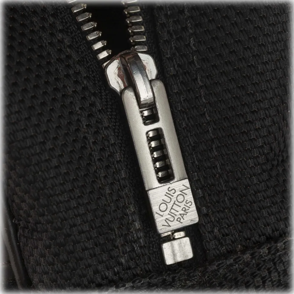 Louis Vuitton Vintage - Damier Geant Citadin - Black - Fabric Canvas and Calf Leather Crossbody Bag - Luxury High Quality - Avvenice