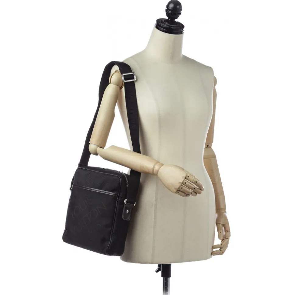 Louis Vuitton Vintage - Damier Geant Citadin - Black - Fabric Canvas and Calf Leather Crossbody Bag - Luxury High Quality - Avvenice
