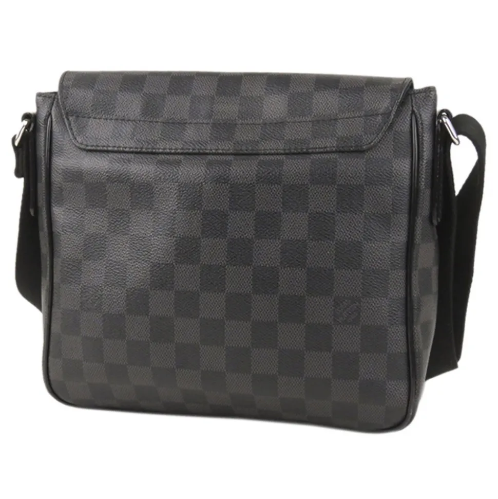 Louis Vuitton Vintage - Damier Graphite District PM - Black Gray - Damier Canvas Crossbody Bag - Luxury High Quality - Avvenice