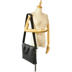 Louis Vuitton Vintage - Damier Graphite Porte Documents Black Gray - Canvas and Calf Leather Business Bag - Luxury High Quality - Avvenice