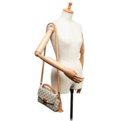 Louis Vuitton Vintage - Damier Azur Croisette Bag - White Ivory Blue - Damier Leather Handbag - Luxury High Quality - Avvenice