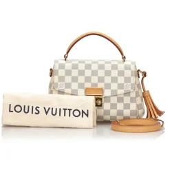 Louis Vuitton Vintage - Damier Azur Croisette Bag - White Ivory Blue - Damier Leather Handbag - Luxury High Quality - Avvenice