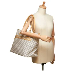 Louis Vuitton Vintage - Damier Azure Saleya GM Bag - White Ivory Blue - Damier Canvas and Leather Handbag - Luxury High Quality - Avvenice