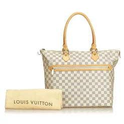 Louis Vuitton Vintage - Damier Azure Saleya GM Bag - White Ivory Blue - Damier Canvas and Leather Handbag - Luxury High Quality - Avvenice