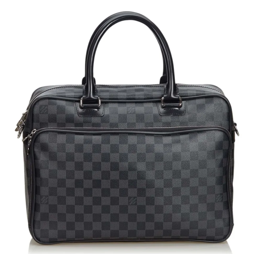 Louis Vuitton Vintage - Damier Graphite Icare Laptop Bag - Graphite - Damier Canvas and Leather - Luxury High Quality - Avvenice