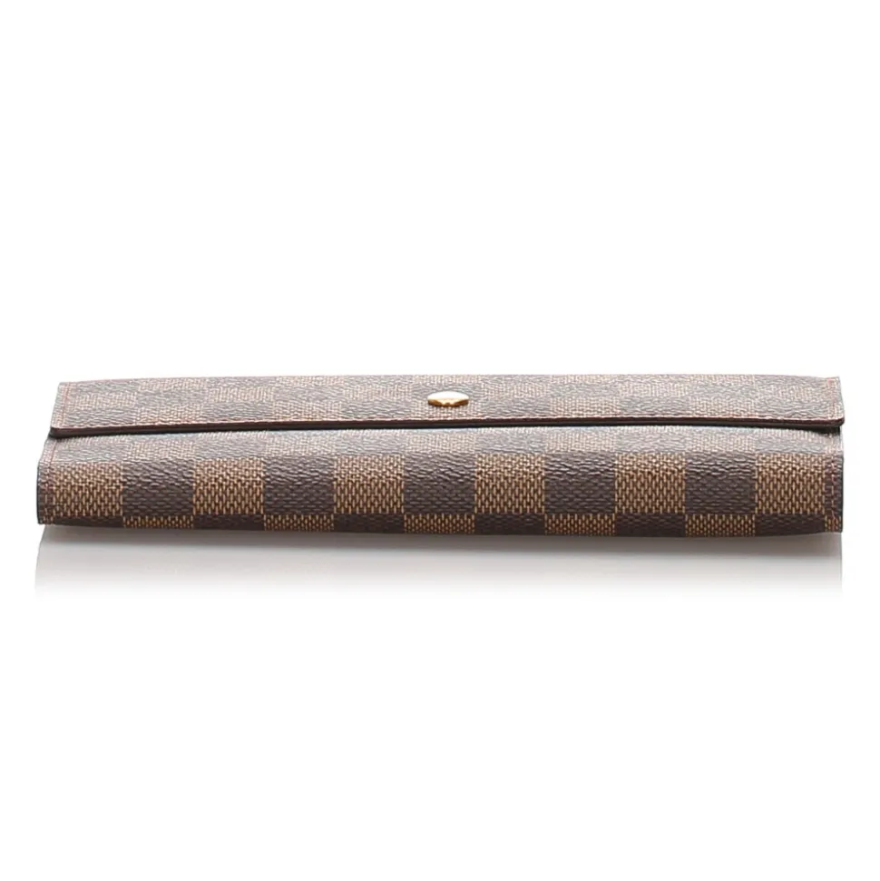 Louis Vuitton Vintage - Damier Ebene Porte Monnaie Credit Wallet - Brown - Damier Leather Wallet - Luxury High Quality - Avvenice