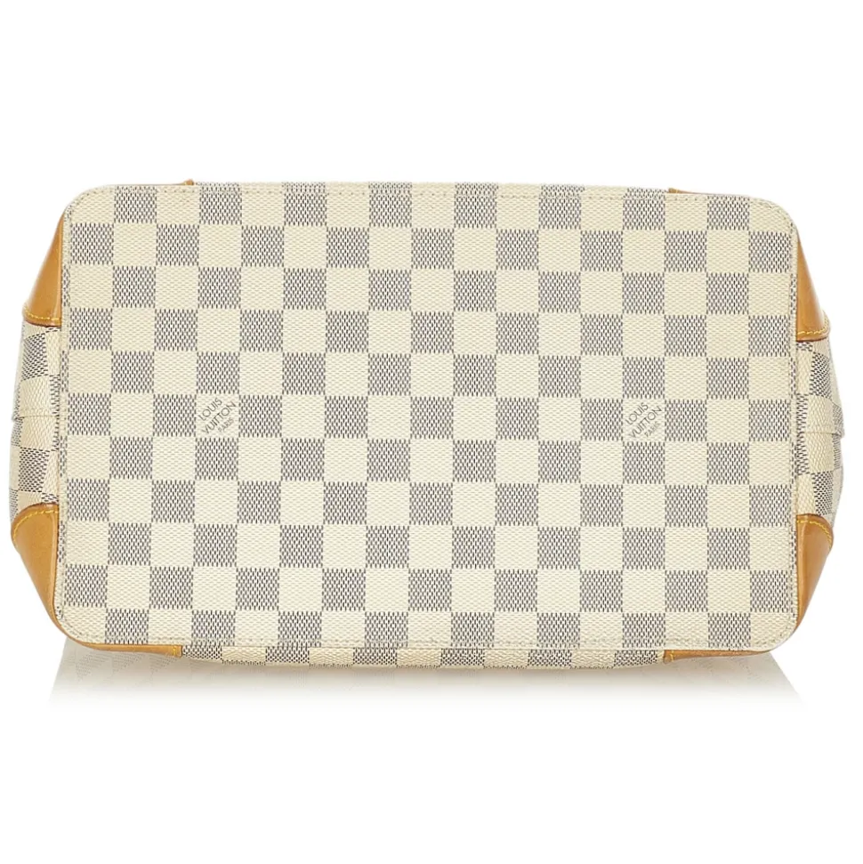 Louis Vuitton Vintage - Damier Hampstead PM White Blue Damier Canvas and Vachetta Leather Shoulder Bag - Luxury High Quality - Avvenice