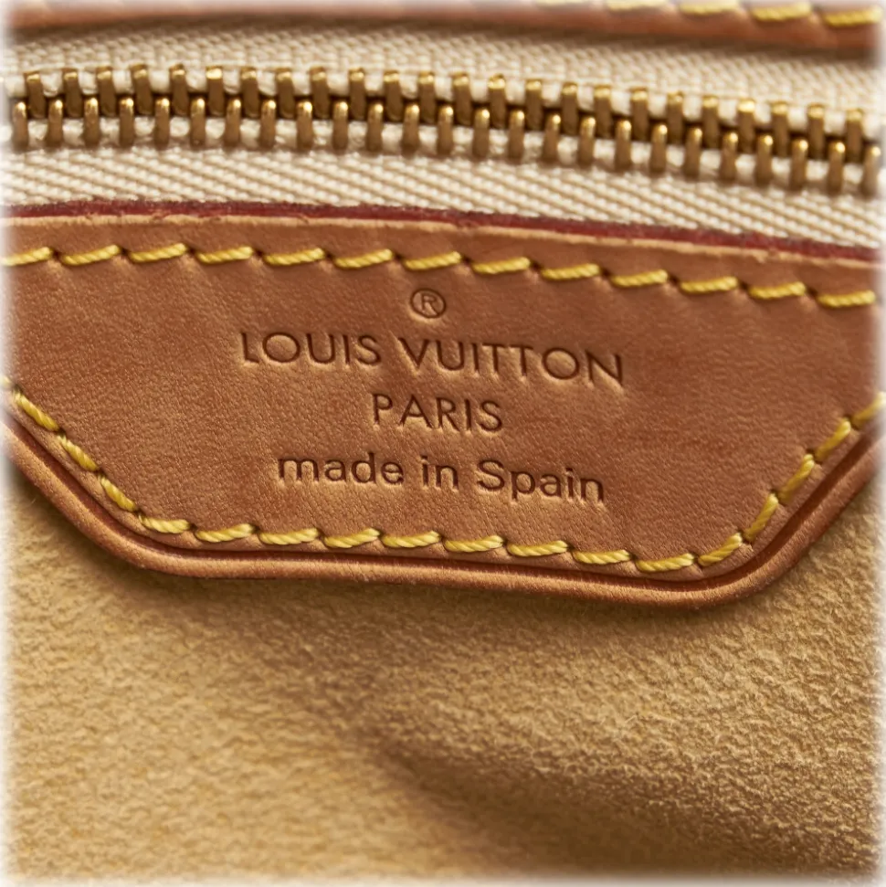 Louis Vuitton Vintage - Damier Hampstead PM White Blue Damier Canvas and Vachetta Leather Shoulder Bag - Luxury High Quality - Avvenice