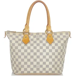 Louis Vuitton Vintage - Damier Azur Saleya PM - White Blue - Damier Canvas and Leather Handbag - Luxury High Quality - Avvenice