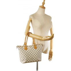 Louis Vuitton Vintage - Damier Azur Saleya PM - White Blue - Damier Canvas and Leather Handbag - Luxury High Quality - Avvenice