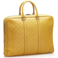 Louis Vuitton Vintage - Damier Infini Porte-Documents Voyage Mustard - Damier Canvas and Calf Leather Bag - Luxury High Quality - Avvenice