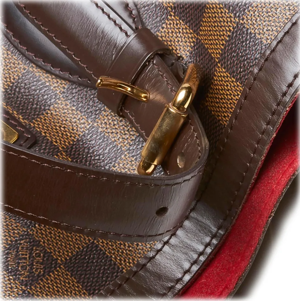 Louis Vuitton Vintage - Damier Ebene Hampstead MM Bag - Brown - Damier Canvas and Leather Handbag - Luxury High Quality - Avvenice