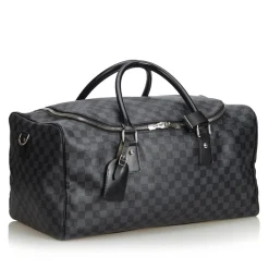 Louis Vuitton Vintage - Damier Ebene Graphite Roadster 50 Bag - Graphite - Damier Canvas and Leather - Luxury High Quality - Avvenice
