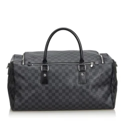 Louis Vuitton Vintage - Damier Ebene Graphite Roadster 50 Bag - Graphite - Damier Canvas and Leather - Luxury High Quality - Avvenice