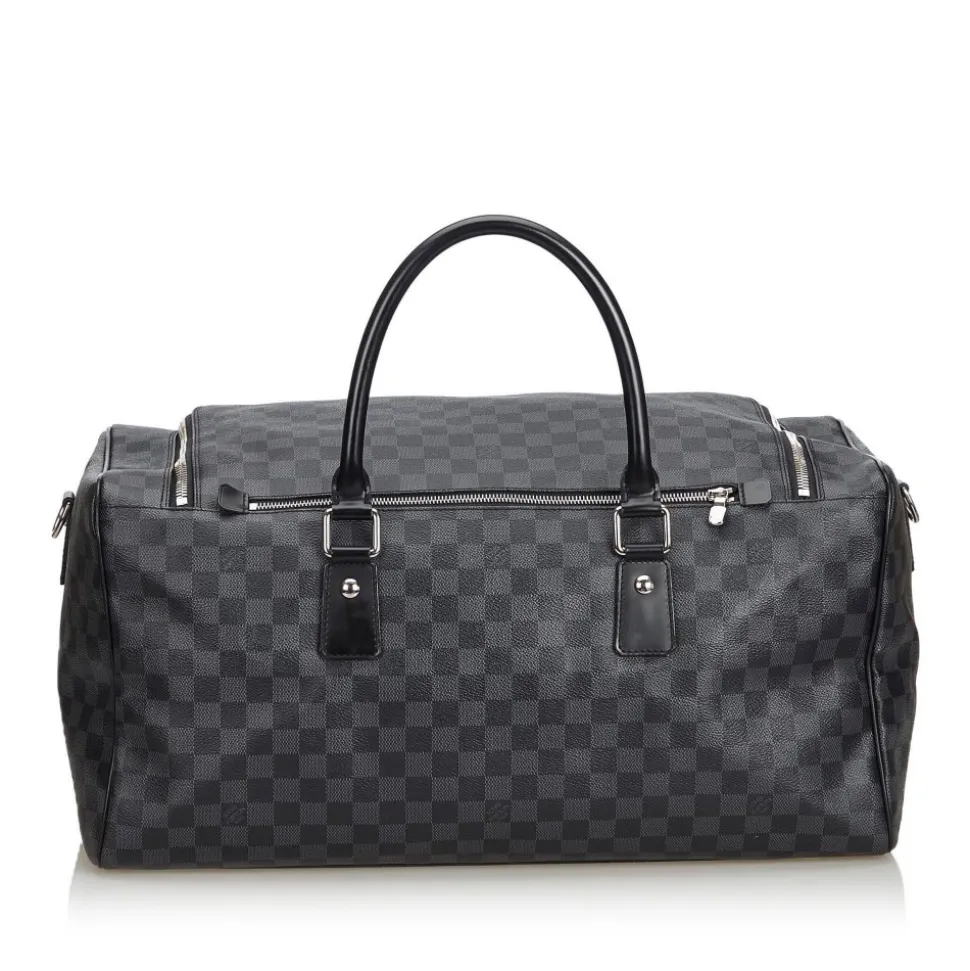 Louis Vuitton Vintage - Damier Ebene Graphite Roadster 50 Bag - Graphite - Damier Canvas and Leather - Luxury High Quality - Avvenice