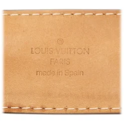 Louis Vuitton Vintage - Damier Ebene Inventeur Belt - Brown Gold - Leather Belt - Luxury High Quality - Avvenice