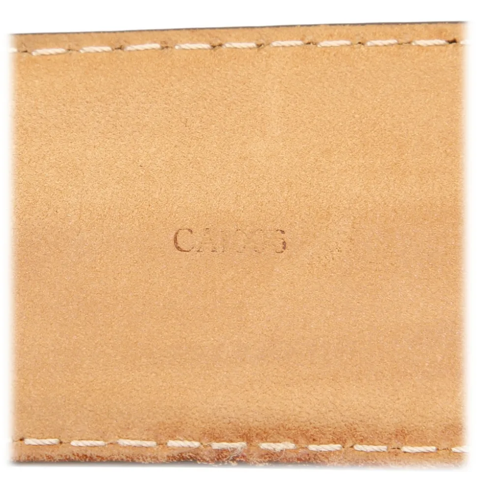 Louis Vuitton Vintage - Damier Ebene Inventeur Belt - Brown Gold - Leather Belt - Luxury High Quality - Avvenice