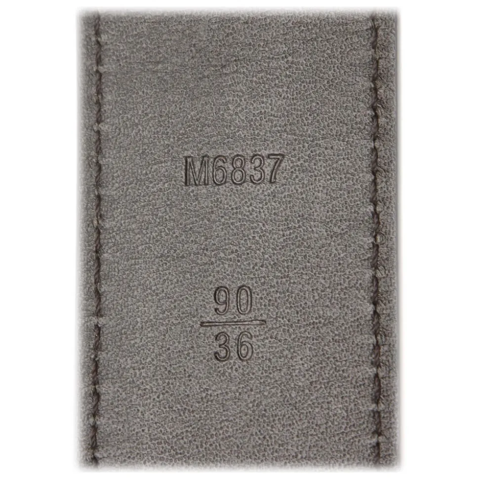 Louis Vuitton Vintage - Damier Graphite City Belt - Black Blue - Leather Belt - Luxury High Quality - Avvenice