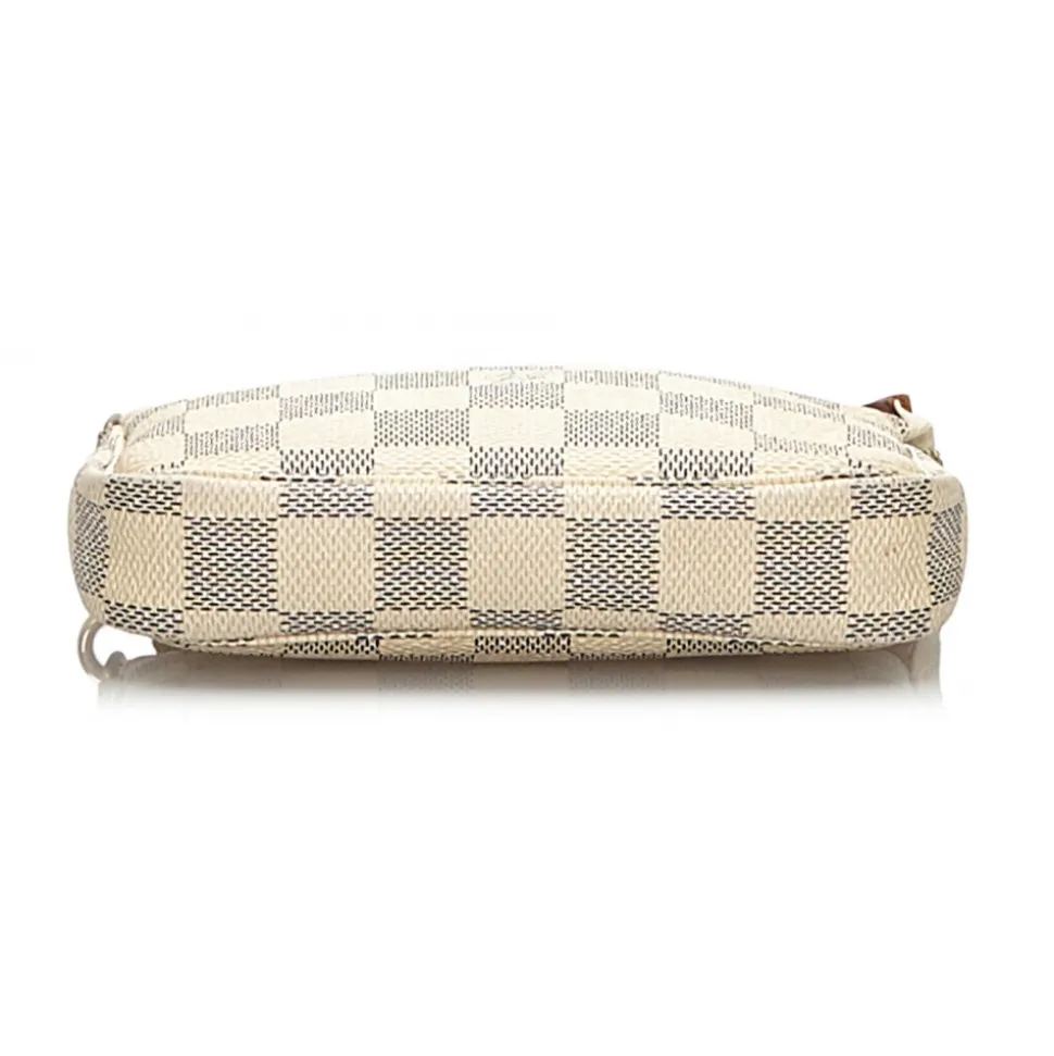 Louis Vuitton Vintage - Damier Azur Mini Pochette Accessoires Pouch - White - Damier Canvas Pouch - Luxury High Quality - Avvenice