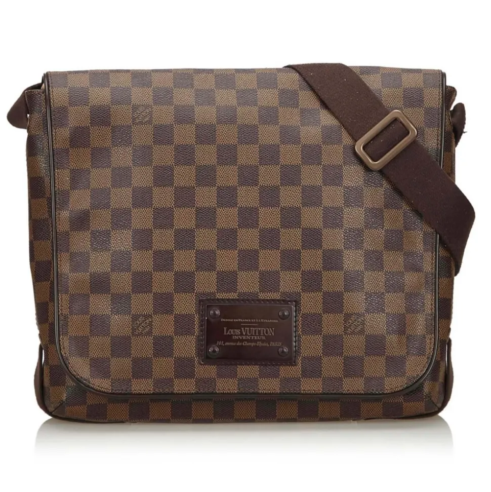 Louis Vuitton Vintage - Damier Ebene Brooklyn MM Bag - Brown - Damier Canvas and Leather Handbag - Luxury High Quality - Avvenice