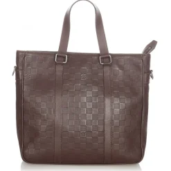 Louis Vuitton Vintage - Damier Infini Tadao - Dark Brown - Calf Leather Satchel - Luxury High Quality - Avvenice