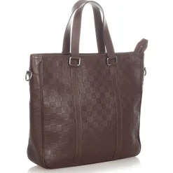 Louis Vuitton Vintage - Damier Infini Tadao - Dark Brown - Calf Leather Satchel - Luxury High Quality - Avvenice