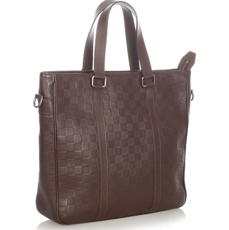 Louis Vuitton Vintage - Damier Infini Tadao - Dark Brown - Calf Leather Satchel - Luxury High Quality - Avvenice