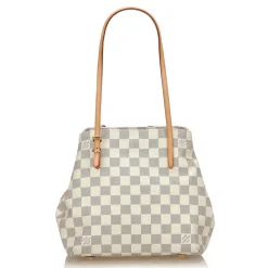 Louis Vuitton Vintage - Damier Azur Cabas Adventure PM Bag - White Ivory Blue - Damier Leather Handbag - Luxury High Quality - Avvenice