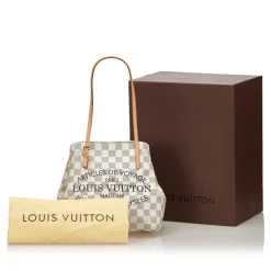 Louis Vuitton Vintage - Damier Azur Cabas Adventure PM Bag - White Ivory Blue - Damier Leather Handbag - Luxury High Quality - Avvenice