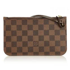 Louis Vuitton Vintage - Damier Ebene Wristlet Bag Pouch - Brown - Damier Canvas and Leather Handbag - Luxury High Quality - Avvenice