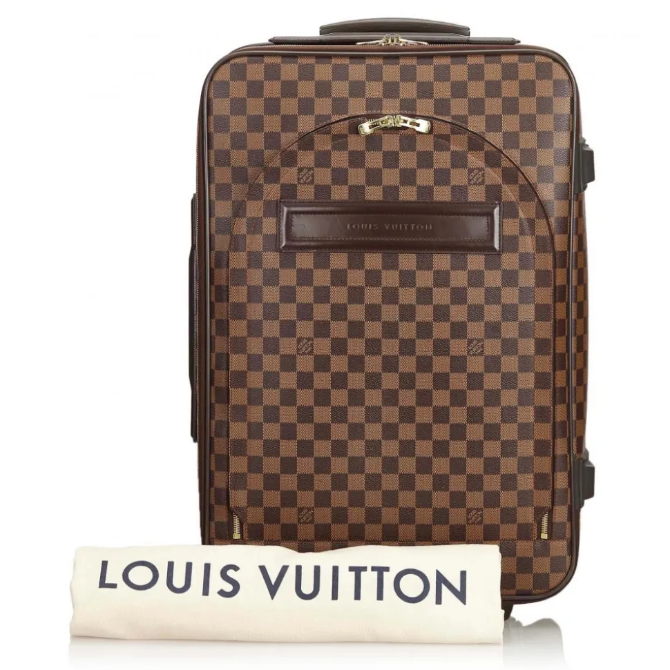 Louis Vuitton Vintage - Damier Ebene Pegase 60 Trolley - Brown - Leather Trolley - Luxury High Quality - Avvenice