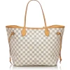 Louis Vuitton Vintage - Damier Azur Neverfull MM Bag - White Ivory Blue - Damier Leather Handbag - Luxury High Quality - Avvenice