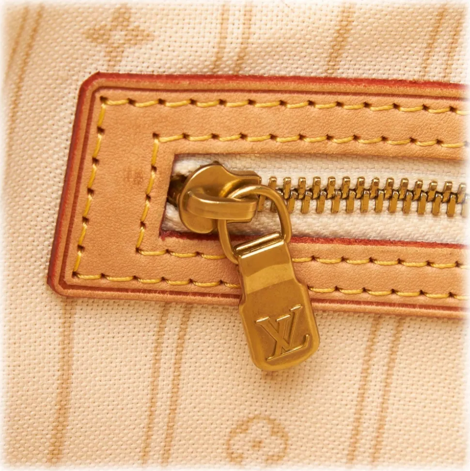 Louis Vuitton Vintage - Damier Azur Neverfull MM Bag - White Ivory Blue - Damier Leather Handbag - Luxury High Quality - Avvenice