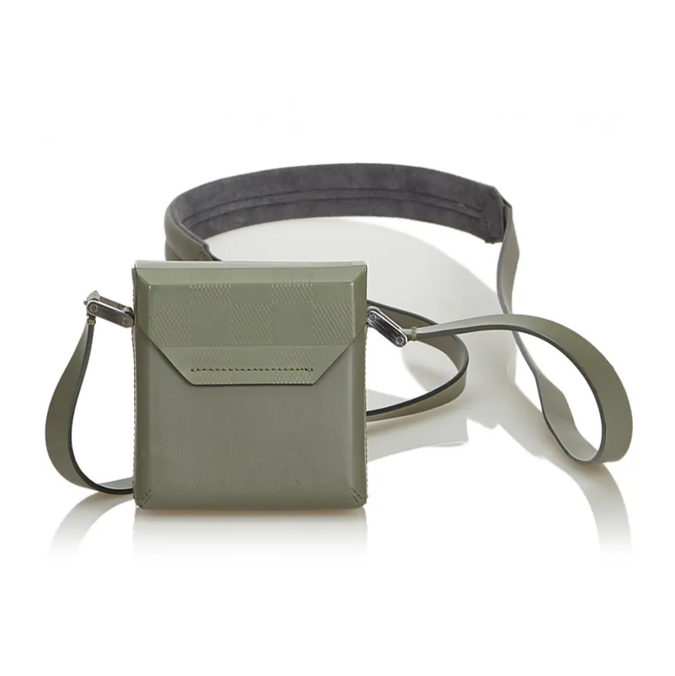 Louis Vuitton Vintage - Damier Glace Marty Pochette Bag - Grey - Fabric and Leather Handbag - Luxury High Quality - Avvenice