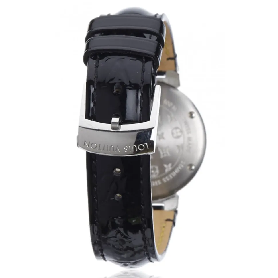 Louis Vuitton Vintage - Diamond Tambour Forever - Silver Black - LV Watch - Luxury High Quality - Avvenice