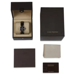 Louis Vuitton Vintage - Diamond Tambour Forever - Silver Black - LV Watch - Luxury High Quality - Avvenice