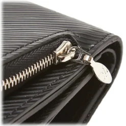 Louis Vuitton Vintage - Epi Twist Compact Wallet - Black - Leather and Epi Leather Wallet - Luxury High Quality - Avvenice