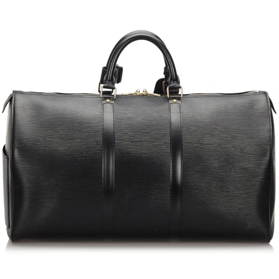 Louis Vuitton Vintage - Epi Keepall 50 Bag - Black - Leather and Epi Leather Handbag - Luxury High Quality - Avvenice