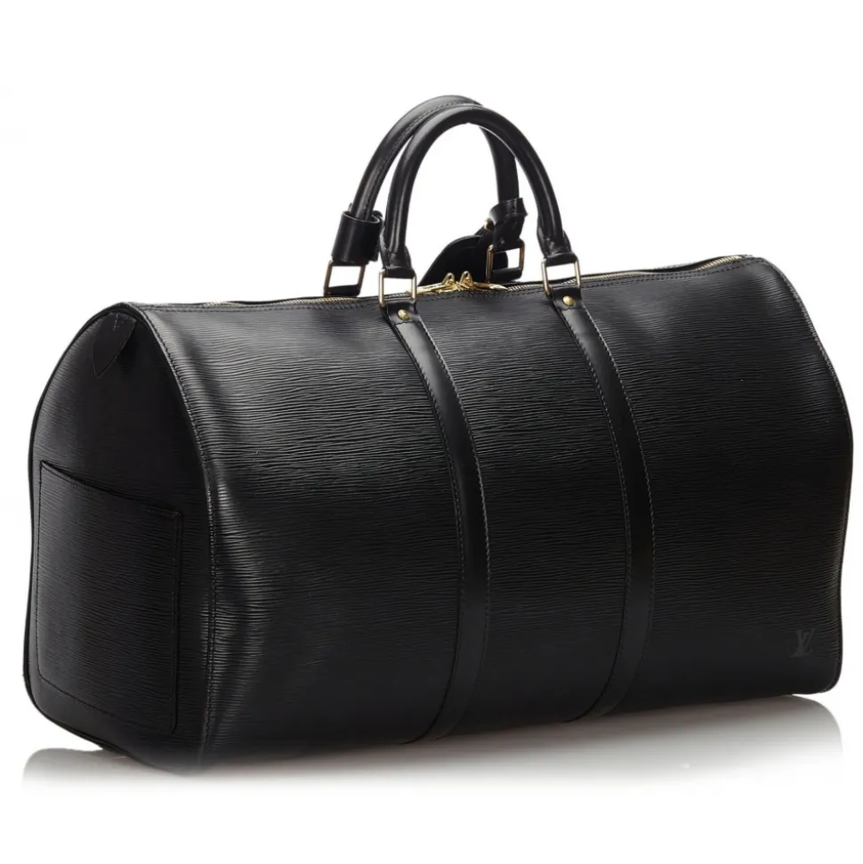 Louis Vuitton Vintage - Epi Keepall 50 Bag - Black - Leather and Epi Leather Handbag - Luxury High Quality - Avvenice