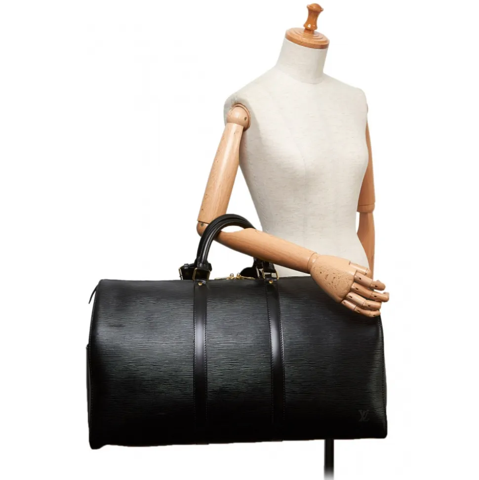 Louis Vuitton Vintage - Epi Keepall 50 Bag - Black - Leather and Epi Leather Handbag - Luxury High Quality - Avvenice