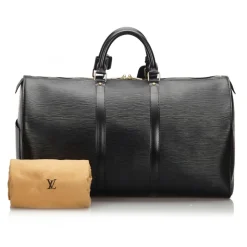 Louis Vuitton Vintage - Epi Keepall 50 Bag - Black - Leather and Epi Leather Handbag - Luxury High Quality - Avvenice