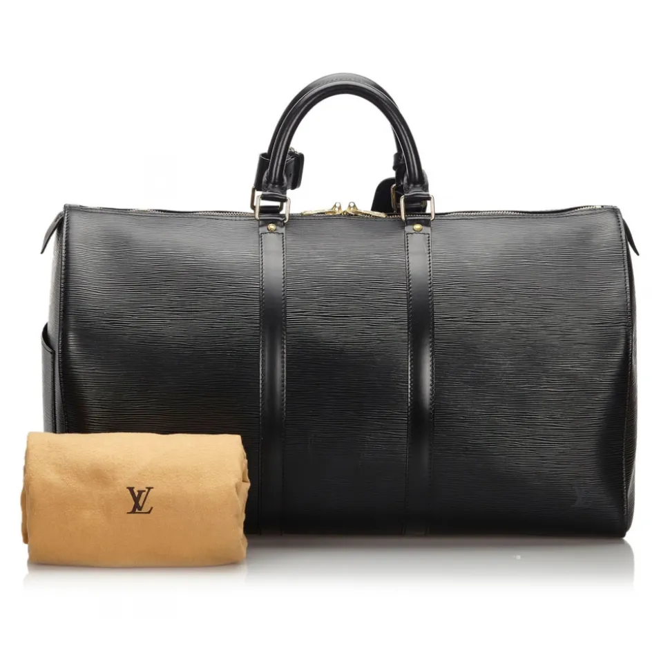 Louis Vuitton Vintage - Epi Keepall 50 Bag - Black - Leather and Epi Leather Handbag - Luxury High Quality - Avvenice