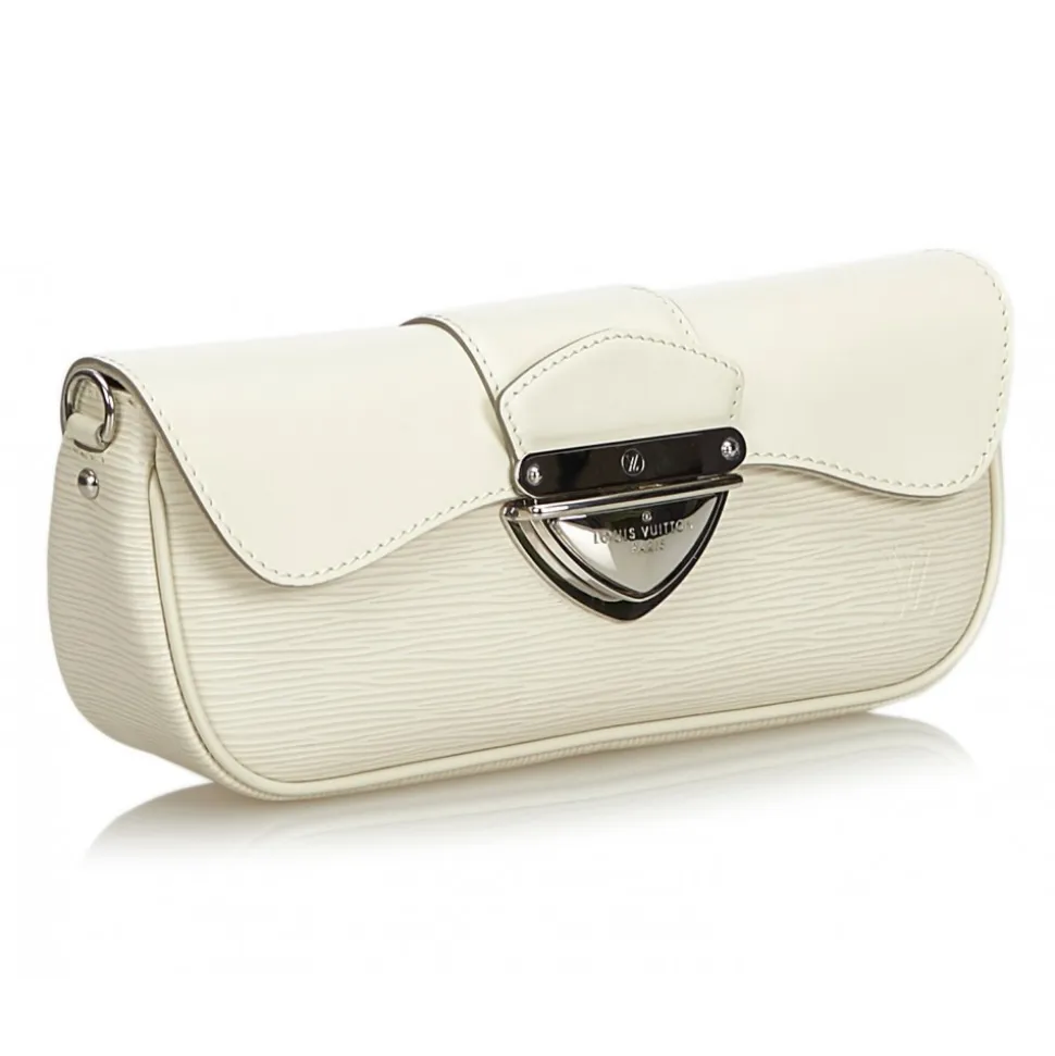 Louis Vuitton Vintage - Epi Pochette Montaigne Bag - White Ivory - Leather and Epi Leather Handbag - Luxury High Quality - Avvenice