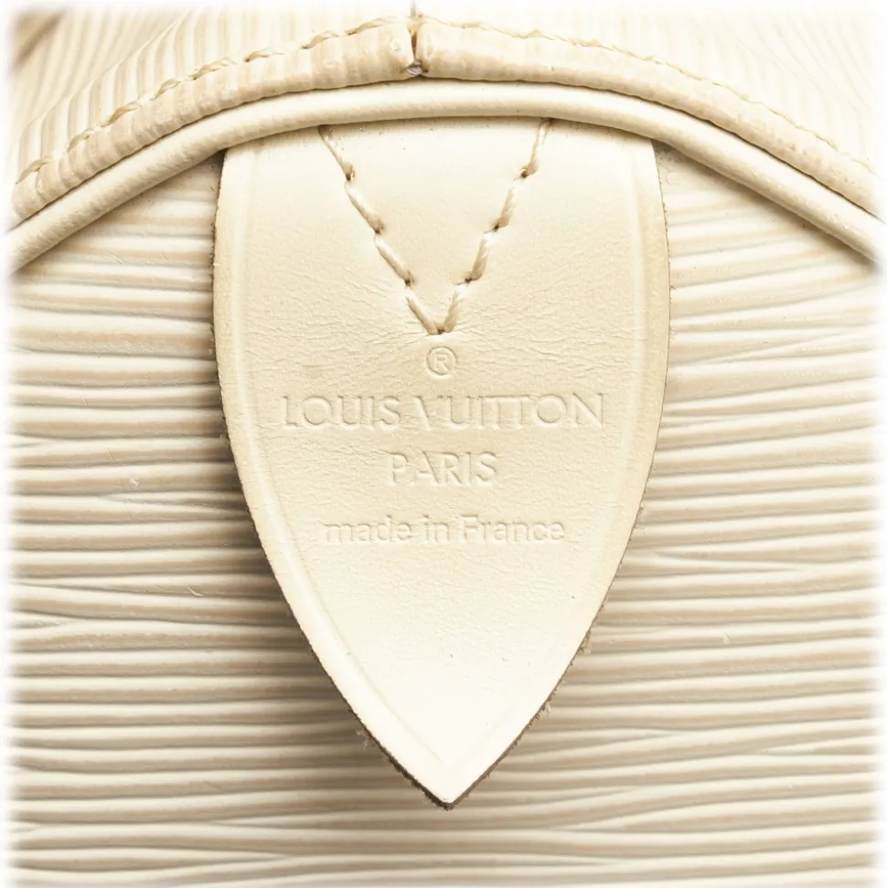 Louis Vuitton Vintage - Epi Speedy 30 - White - Leather Handbag - Luxury High Quality - Avvenice
