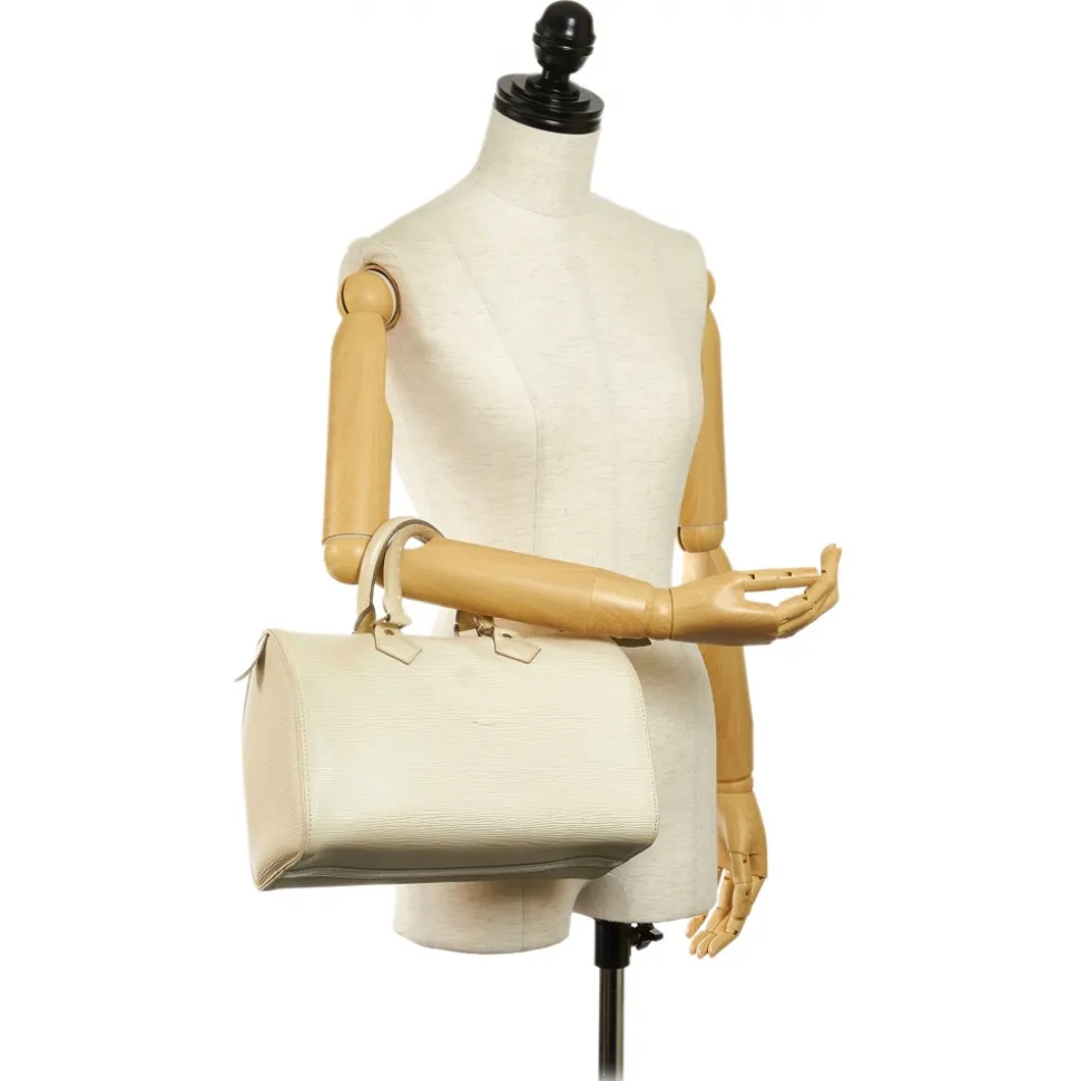 Louis Vuitton Vintage - Epi Speedy 30 - White - Leather Handbag - Luxury High Quality - Avvenice