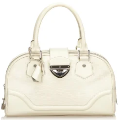 Louis Vuitton Vintage - Epi Bowling Montaigne GM Bag - White Ivory - Leather and Epi Leather Handbag - Luxury High Quality - Avvenice