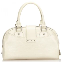 Louis Vuitton Vintage - Epi Bowling Montaigne GM Bag - White Ivory - Leather and Epi Leather Handbag - Luxury High Quality - Avvenice