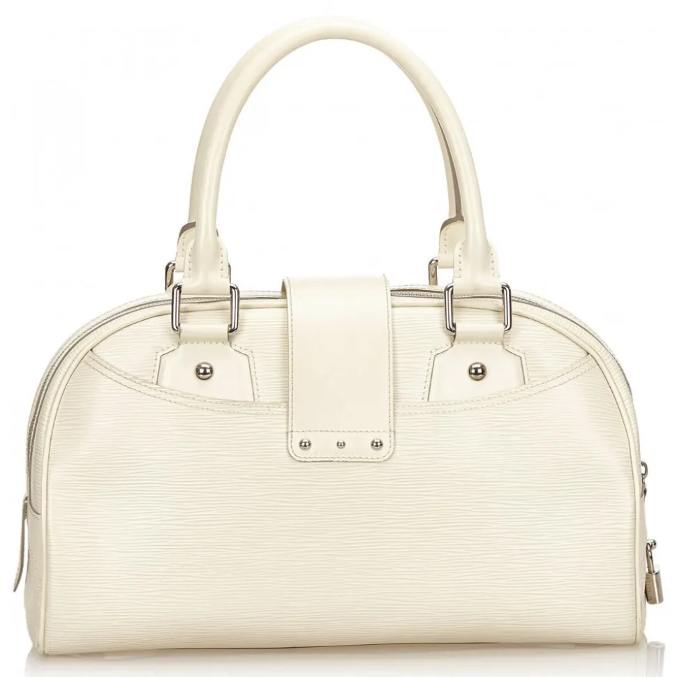 Louis Vuitton Vintage - Epi Bowling Montaigne GM Bag - White Ivory - Leather and Epi Leather Handbag - Luxury High Quality - Avvenice